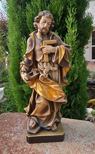 Holzfigur des heiligen josef - holzfigur,