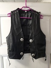 Motorrad Biker Weste Leder Gr. XXS Chopper Country