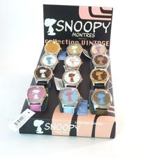 AUSSTELLERSET 12 QUARZUHREN SNOOPY VINTAGE INKL. TRANSPORT