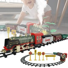 Kinder Elektrisches Eisenbahn Set Spielzeug Zug Schienenbahn mit Licht und Sound