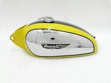 Ducati 350CC Scrambler Chrom Gelb Schwarz Benzintank mit Deckel & Abzeichen