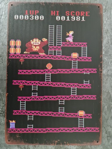 Donkey kong retro blechschild - kong,