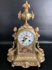Antike Tischuhr Frankreich PENDULE Messing/ Bronze wohl Feuervergoldet um 1870
