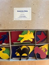 DDR alt Spielzeug Konvolut  Legespiel Geometrische Flächen Figuren Karton