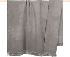 PAD Tages Wohn Baby Decke SYDNEY Baumwolle Polyacryl light grey 150x200cm