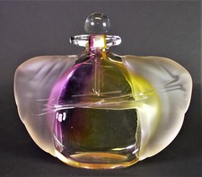 signiertes Künstlerglas - edler großer FLAKON - B15cm