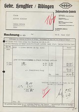 ALDINGEN (WÜRTT.), Rechnung 1937, Fahrrad-Teile-Fabrik Gebr. Hengstler