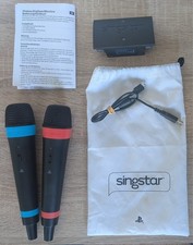 PS2 PS3 Singstar Wireless Mikrofone inkl. Converter PlayStation 2 3 *Gut