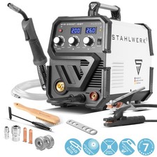 STAHLWERK Schweißgerät 2 in 1 Kombi MIG/MAG & MMA E-Hand 200 A IGBT FLUX nutzbar