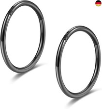 Nasenring Schwarz Scharnier