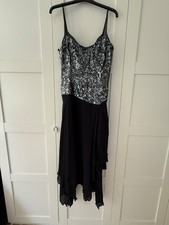 FÉRAUD Cocktail Kleid, gr 38, schwarz mit silbernen Paliletten