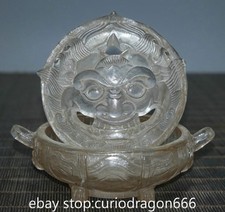Weißes glas schnitzung - 4,4",
