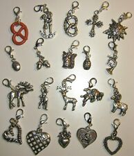 Charm Trachten-Anhänger Charivari Herzen Hirsch Brezel Horn Kreuz Edelweiß Reh