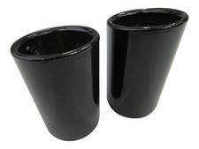 Original Qualität 66-72mm viele Fahrzeuge 2x Premium Endrohre Schwarz Auspuff