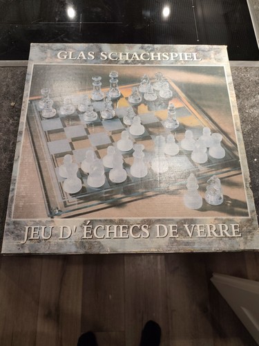 Glas schachset mit - schachset,