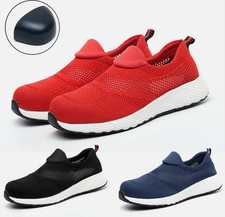 Herren Damen Sicherheitsschuhe Arbeitsschuhe Leicht Mesh Atmungsaktiv Stahlkappe