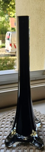 Schwarze schlanke glas vase - schlanke,
