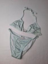 Dolce & Gabbana Mare Vintage Blau Tiffany Zweiteiler Badeanzug Bikini Bademode