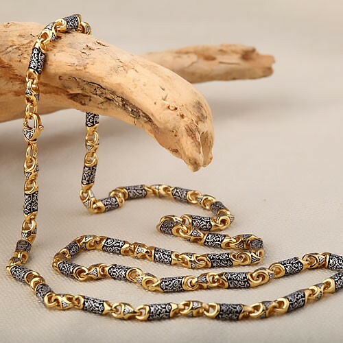 Halskette silber 925 - silber, gelbgold