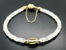 ARMBAND 375/- GG MIT RAINBOW MONDSTEIN BEH.BK/BLATTG.-DUBL. BEH. SCHMUCKJAGD