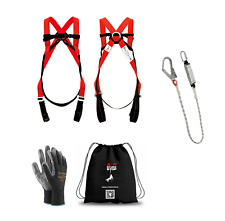 Fallschutz Set 2P Auffanggurt EN361 + Halteseil mit Falldämpfer Absturzsicherung