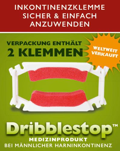 Dribblestop inkontinenzklemme - dribblestop,