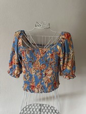 Top Bluse Shirt Shiwi Größe M gesmokt Tshirt