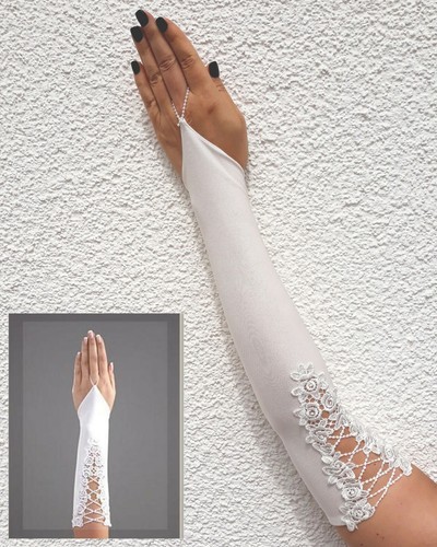 Braut handschuhe 40cm - handschuhe, 30-40cm