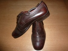"REMUS EVEREST" SCHUHE "BUDAPESTER" STIL - GR. 9,5 - KOMPLETT LEDER - BRAUN 