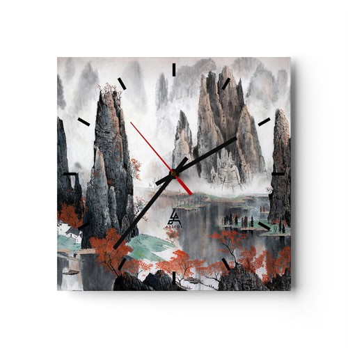 Modern wanduhr 40x40cm quadrat - wanduhr,