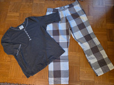 C&A Lingerie, Damen, Pyjama Schlafanzug, lang, grau, Größe L