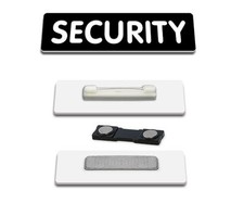 SECURITY, Graviertes Namensschild,Ansteckschild,Anstecknadel,Ansteckmagnet,7x2cm
