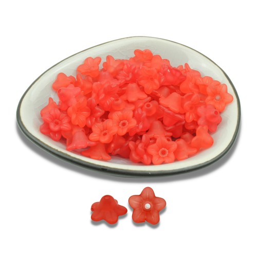100x acrylperlen kelche tulpe - 100x,
