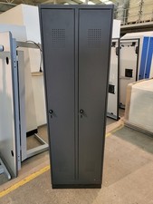 C+P Metallspind mit 2 Türen anthrazit abschließbar 60cm breit