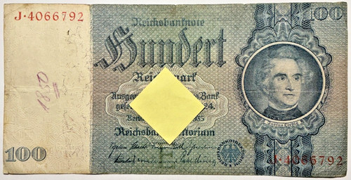 Deutsches reich 100 mark 1935 - mark,