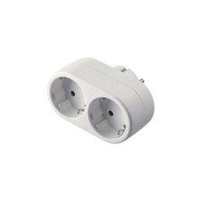 Doppelstecker Mehrfachstecker Duo Stecker 2-fach Multistecker Horizontal Neu