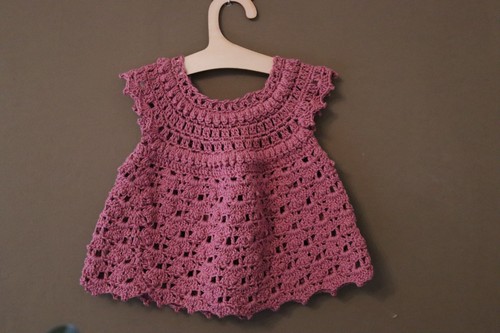 Babykleid gehäkelt 62 - babykleid, gr.