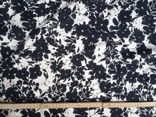 Kleiderstoff blau weiß 140 x