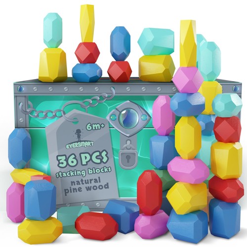 Wooden stacking blocks - stacking,