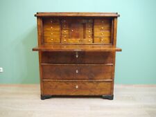 Biedermeier Sekretär Schreibtisch Birke massiv geflammt und gebeizt um 1830