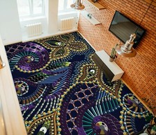 3D Lila Muster 13972NA