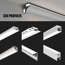 1M LED Profile Aluminium Kanal mit Diffusor für LED Streifen Licht V/U-Form