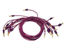 10x Meßleitung Multi-Contact mit MC Hohl-Bananen-Stecker 2mm, 45 cm, lila