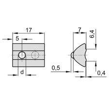 Nutensteine Nut 6 mit Steg und Federkugel für Aluprofil 30er, I-Typ M3 M4 M5 M6
