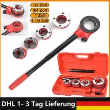 Gewindeschneidkluppe Rohrgewindeschneider Schneidkluppe Schneideisen 7 Tlg Set