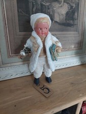 Christbaumschmuck Weihnachten Antik alt Wattepuppe Nostalgie Winterkind