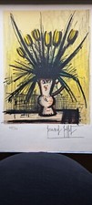 Bernard Buffet original Lithografie - Tulpen in Krug - Signiert 