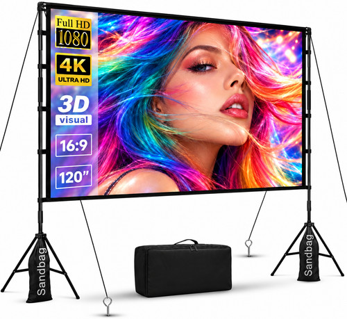 120 zoll beamer leinwand mit - beamer,
