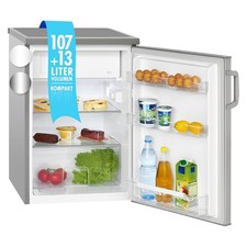 Bomann KS 2194.1 INOX Tischkühlschrank Kühlschrank mit Gefrierfach