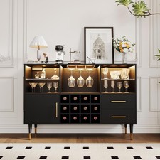 47" Wine Bar Cabinet w LED